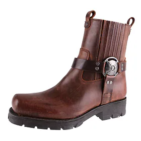 NEW ROCK ALASKA CUERO, MOTORCYCLE MARRON Hnědá 38