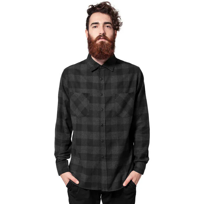 URBAN CLASSICS Checked Flanell Černá S