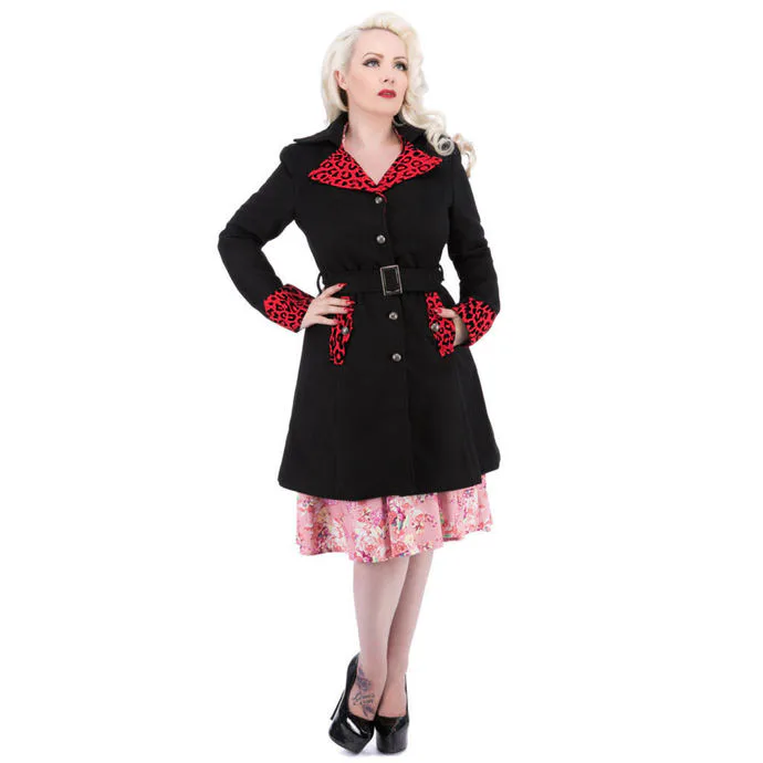 HEARTS AND ROSES Black Red Flocking Černá 12/40